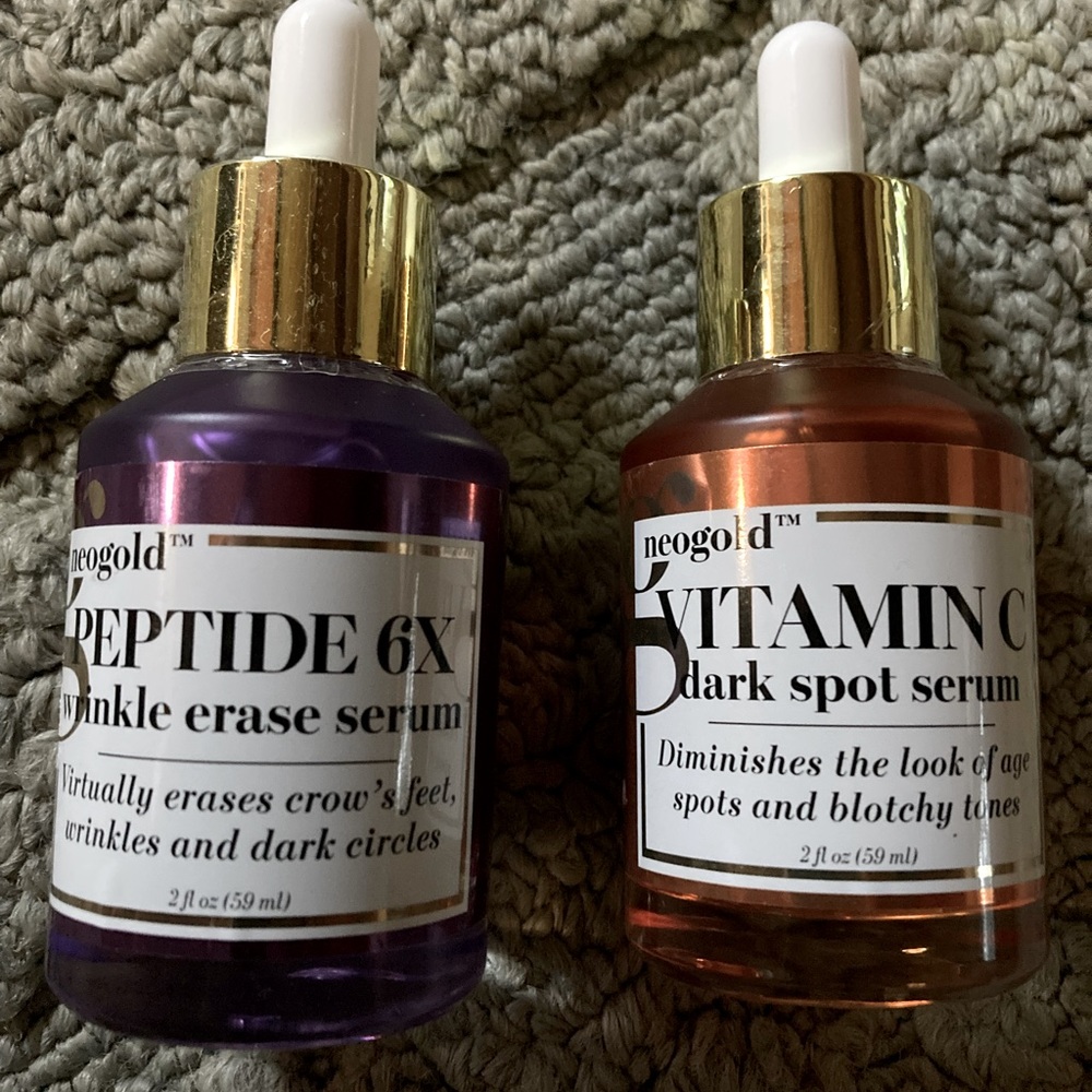 Neogold Peptide 6X Wrinkle Erase Serum & Vitamin C Dark Spot Serum Anti-aging